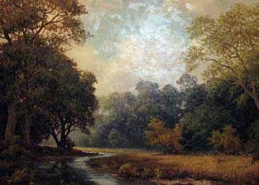 The cleaning of a painting.